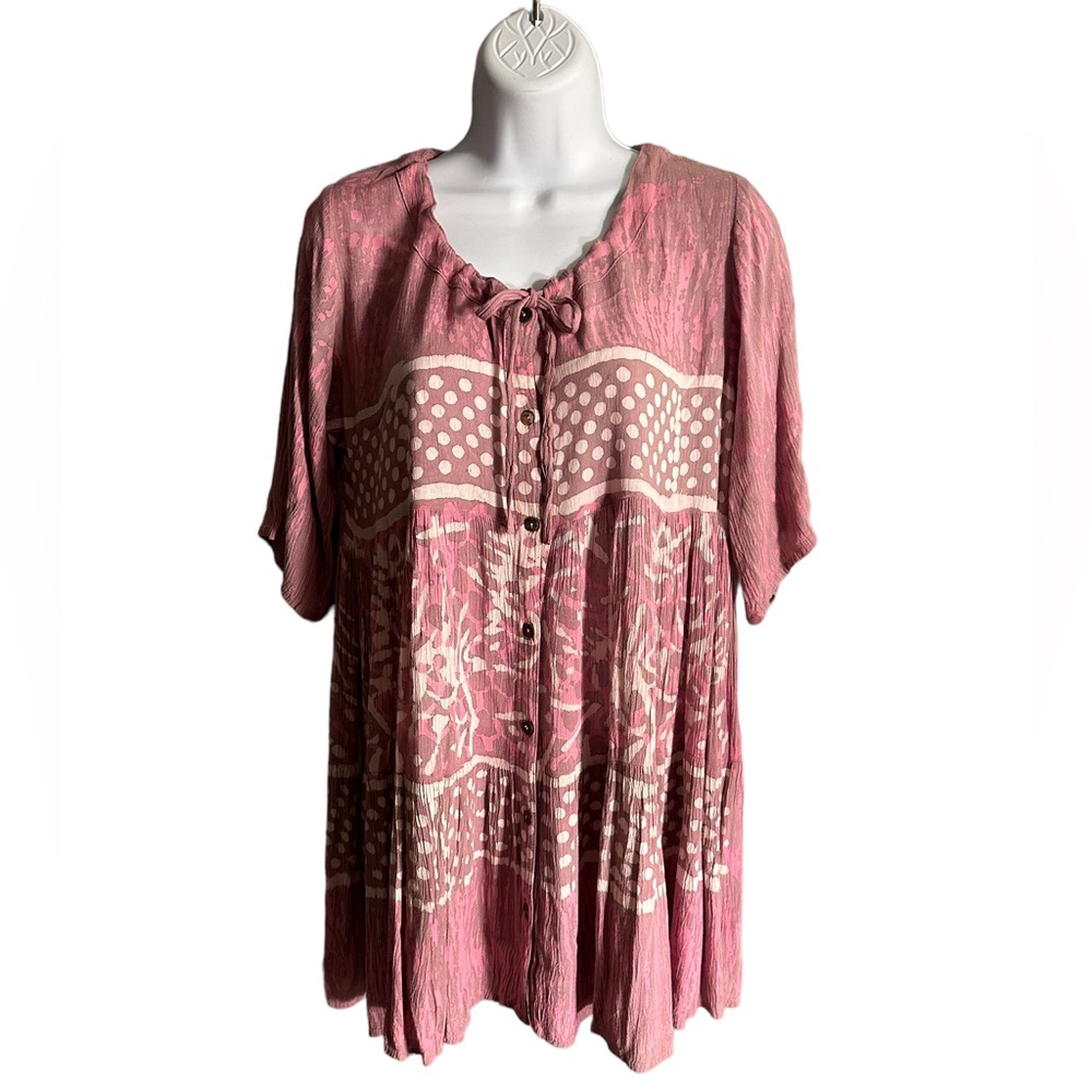 NWT.  Hippie Boho Blouse by Sacred Threads. BL/RD11 222401